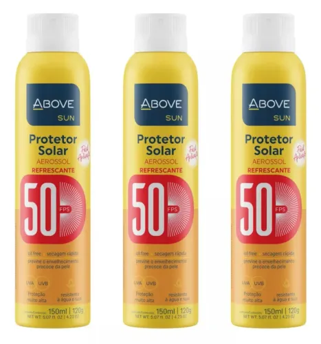 Kit  3 Protetor Solar Above Sun FPS 50 
