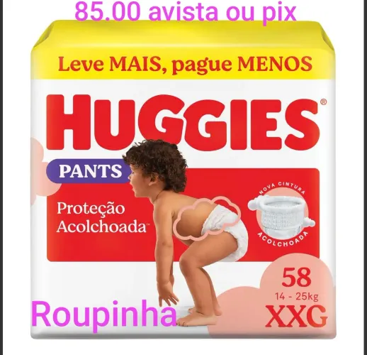 Fraldas XXG, Valores Nas Fotos 