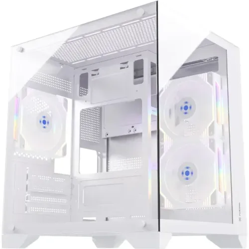 Gabinete Gamer Fortrek Clarity White *Sem Fan* - Micro-ATX e Mini-ITX - WZetta