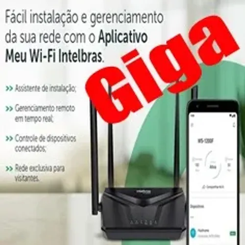 Roteador Intelbras Giga Wi-fi 5 Dual Band Ac 1200 W5-1200gs 1895