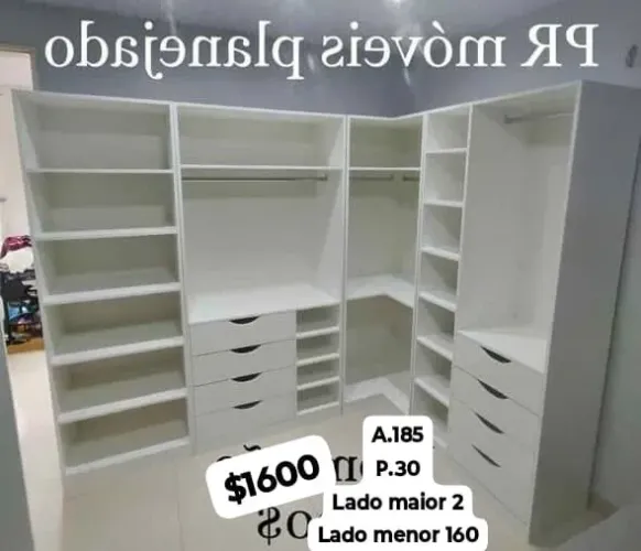 Closet L com fundo