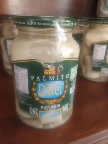 $12 reais preço de atacado Palmito Pupunha em Conserva D'Rei - 570g