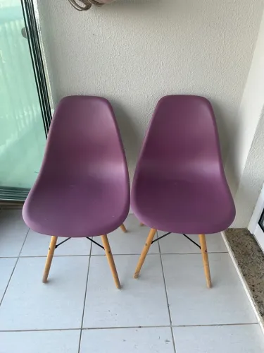 Par Cadeira Charles Eiffel Eames - Roxo