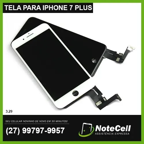 Tela Display Para iPhone 7 Plus Branco - Instalação Expressa Em 30 Minutos!
