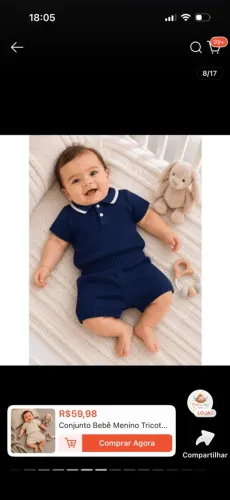 Conjunto de bebê M novo