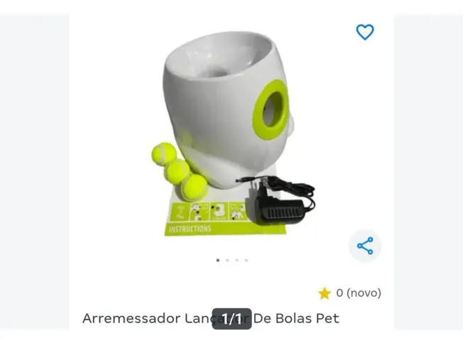 Arremessador de bolinha para cães ou gatos