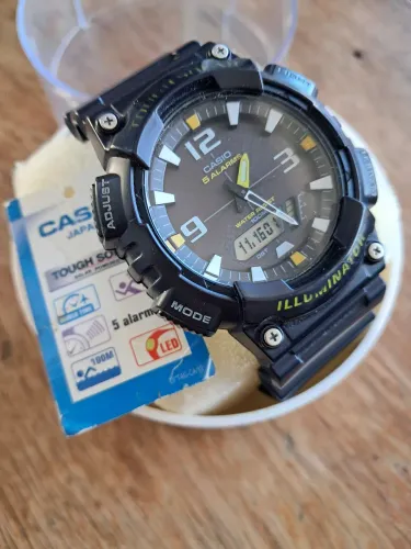 Relógio Casio touch-solar ( BATERIA SOLAR)carrega pela luz ?