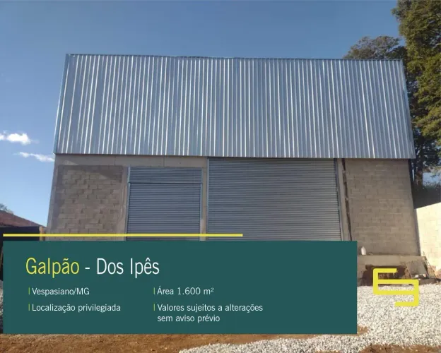 Galpão para alugar em Vespasiano/MG no bairro Dos Ipês.