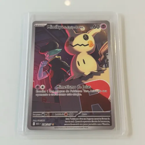 Carta Pokémon Mimikyu da Equipe Rocket Ilustração Rara