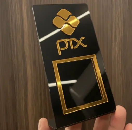 Placa pix acrílica