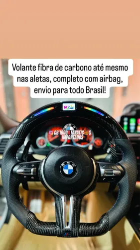 Volante BMW F30,F20 shift light estilo fibra de carbono