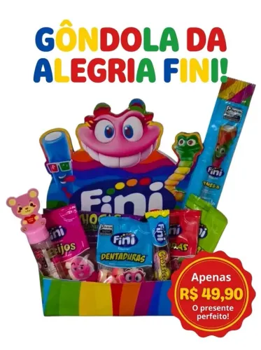 Dia das Crianças - Cesta Fini +bolinha de sabão