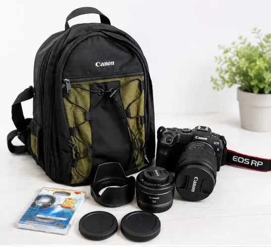 ? Canon EOS RP Full Frame + RF 24-105mm + RF 50mm + Mochila Canon | Kit Completo