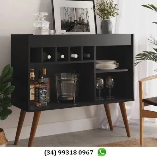 Promoção Aparador Bar Adega Novo na Caixa