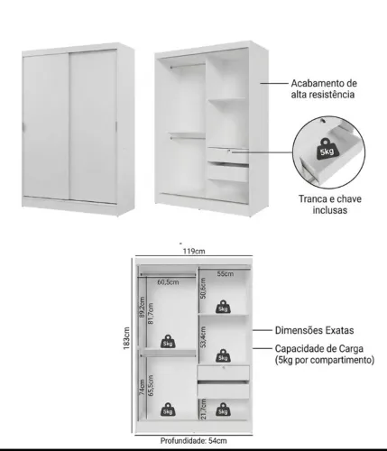 Guarda roupa de solteiro