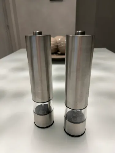 Moedor elétrico 4 pilhas AA Sal Pimenta Temperos 