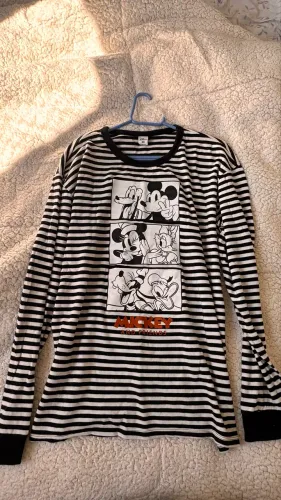 Camiseta Unissex Em Fio Tinto Mickey and Friends