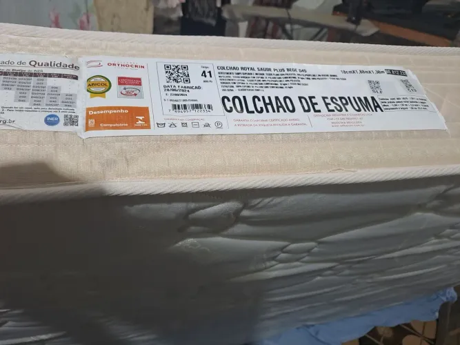 Colchão de Espuma D45 Ortocrim novo