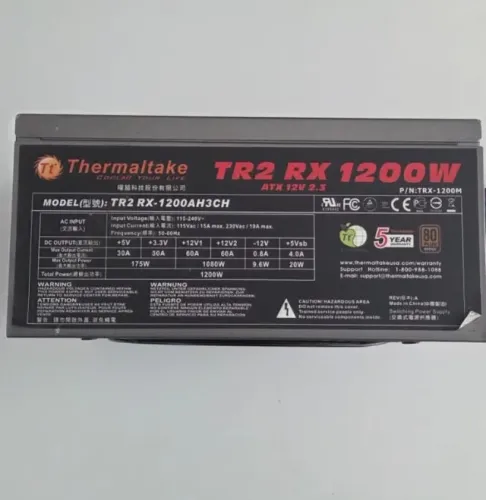 Fonte Thermaltake 1200W TR2 RX-1200AH3CH