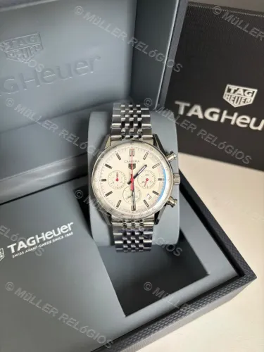Tag Heuer Carrera de Aço + Caixa Tag Heuer