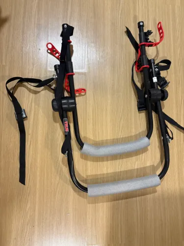 Suporte Universal Transbike Para 2 Bikes Apoio Fixo Sedan Hatch Aço True Cor Preto