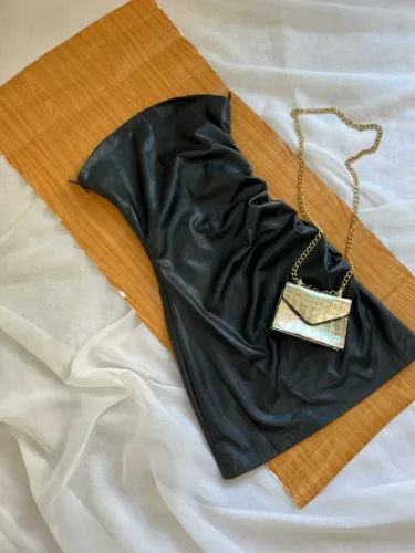 Vestido zara courino