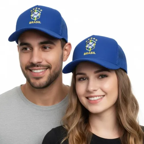 Boné Brasil Azul símbolo