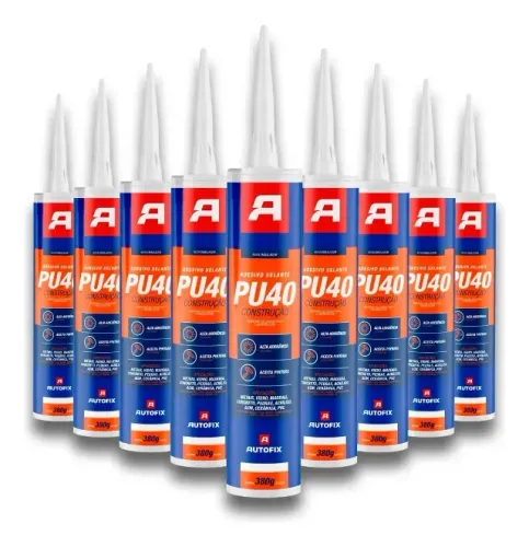 Cola Selante PU 40 Auto Fix - Branco - Preto e Cinza