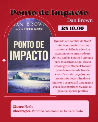 livro ponto de impacto dan brown
