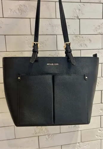 Bolsa Michael Kors Bedford Tote Original Preta - Couro Pebbled + Care Card