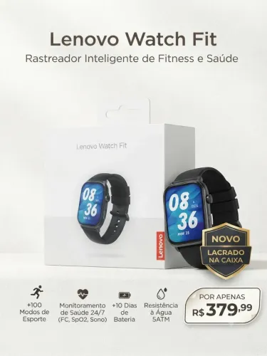 Smartwatch Lenovo Watch Fit - Novo Lacrado! ?