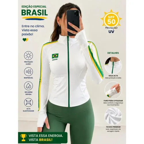 Jaqueta fitness feminina do Brasil