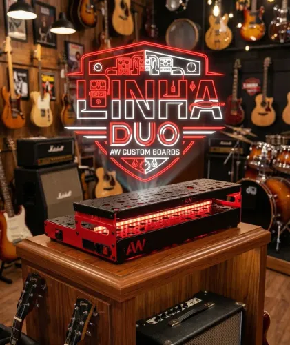 Pedalboard Duo Aw Custom 50x30 com Rizer