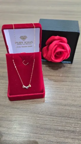 Correntinha Feminina ouro 1o dia dos Namorados 