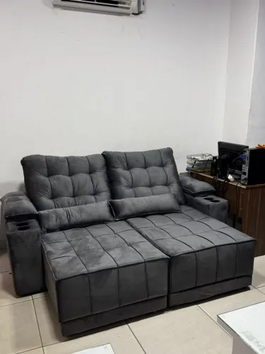 SOFÁ RETRÁTIL E RECLINÁVEL TAMANHO 2MT