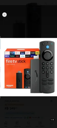 Conversor Smart TV Amazon Fire Tv Stick 8GB