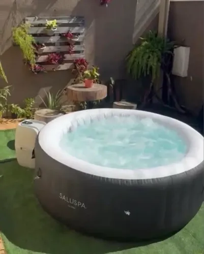 Marca: Bestway Bestway Banheira de hidromassagem inflável SaluSpa Miami para 4 pessoas