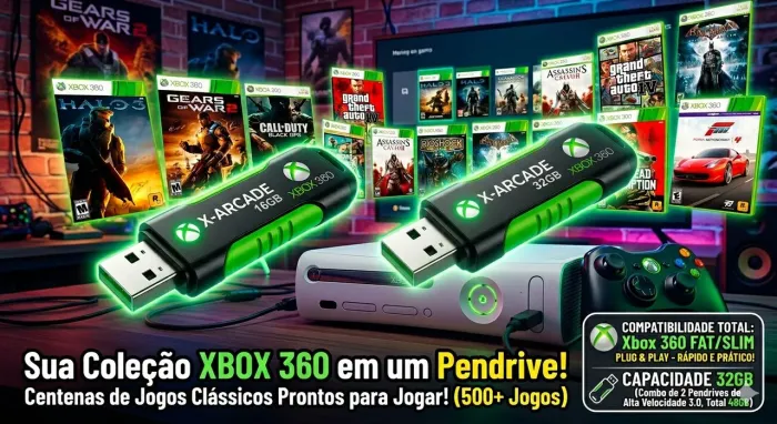 Pendrive de jogos de Xbox 360