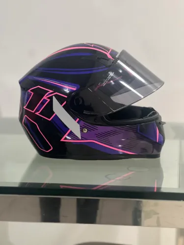 Capacete x11 cor rosa e roxo 58