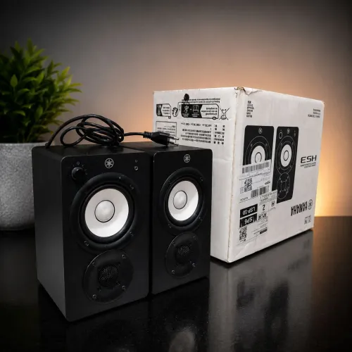 Par de Monitores de Áudio Profissional 4,5" Preto 110V - Excelente Estado