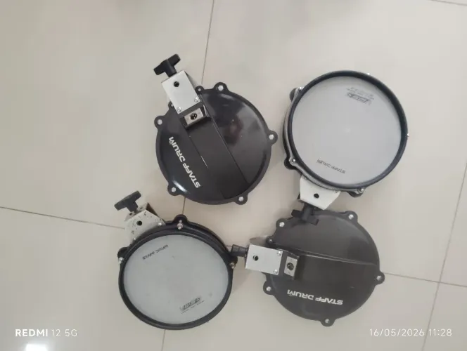 4 pads staff drum mesh head