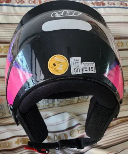 Capacete Ebf Spark Jet Square Preto Rosa