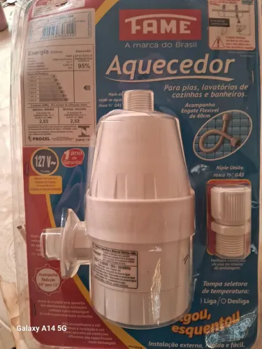 Aquecedor para pias, lavatório de cozinhas e banheiros da FAME