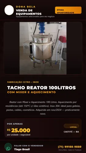 Equipamentos de inox 