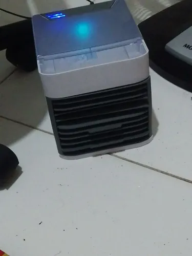 MINI CLIMATIZADOR PORTÁTIL COM LED AZUL ? FUNCIONANDO!
