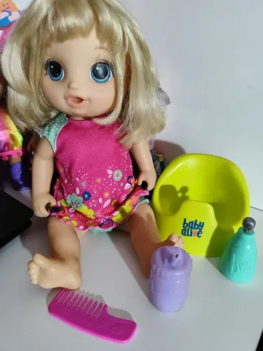 Boneca baby alive meu primeiro peniquinho loira usada 