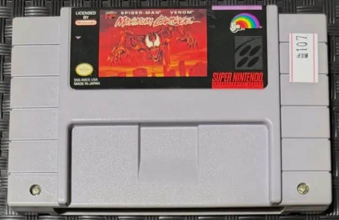 Spider-Man e Venom Maximum Carnage Original SNES Super Nintendo