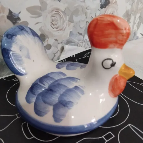 Tampa de cerâmica Em formato de galo