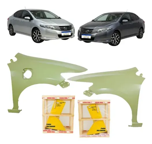 Par Paralama Honda City 08 09 10 11 12 13 14 C/furo