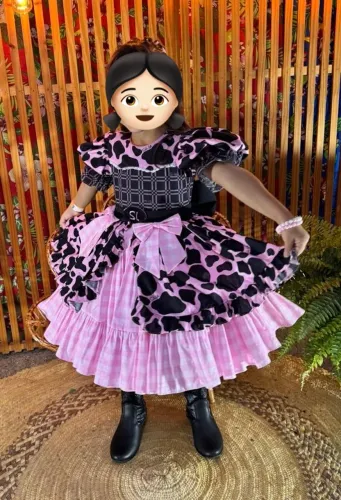 Vestido de Quadrilha Infantil - Tamanho 4